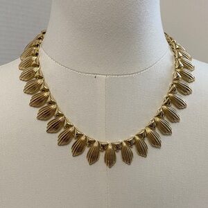Vintage Coro Gold Leaf Necklace